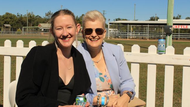 POP UP POLO BUNDABERG 2021: Tarryn Crozier and Michelle Kennedy enjoying their day at the polo.