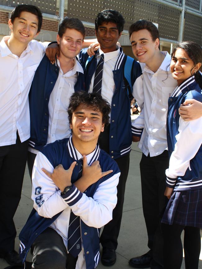 Students from Glenwood High School during recess. Picture: Shelley Brackley