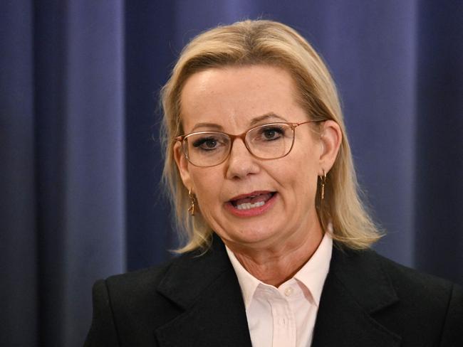 Australiaâs Leader of the Opposition Sussan Ley speaks at a press conference at Parliament House in Canberra on May 13, 2025. (Photo by Saeed Khan / AFP)