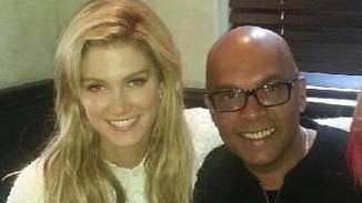 Deltra Goodrem and celebrity singing coach David Jaanz. Picture: Supplied