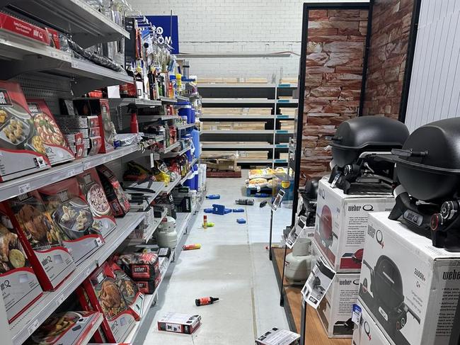 Photo posted by Lavis Mitre 10 Muswellbrook after a magnitude 4.7 earthquake hit NSW's Upper Hunter Region. Picture: Facebook