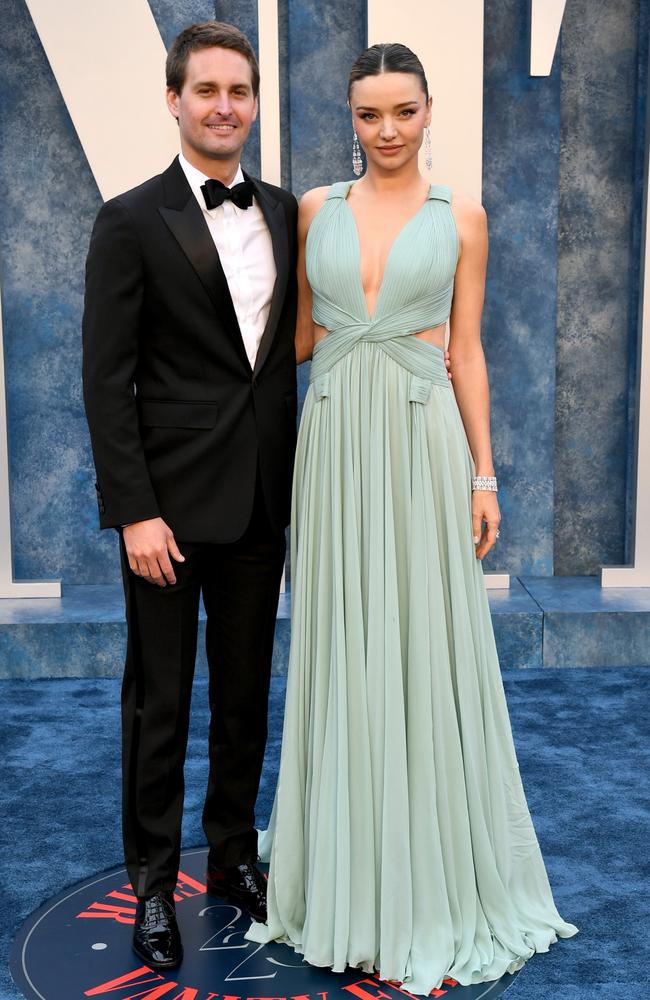 Evan Spiegel and Miranda Kerr. Picture: Getty