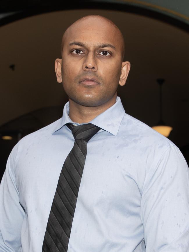 Ankit Thangasamy outside Sydney’s Downing Centre court. Picture: Liam Mendes