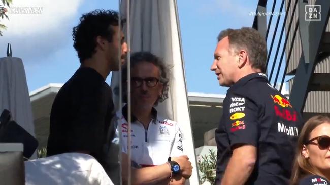 Daniel Ricciardo and Christian Horner