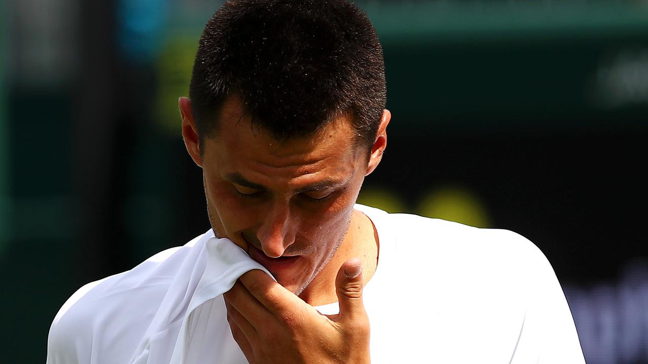 Tomic bombed out of Wimbledon.