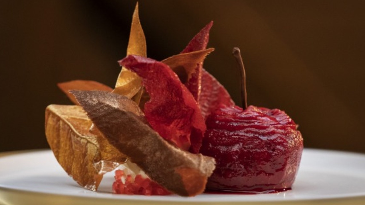 The technically difficult Toffee Apple dessert.
