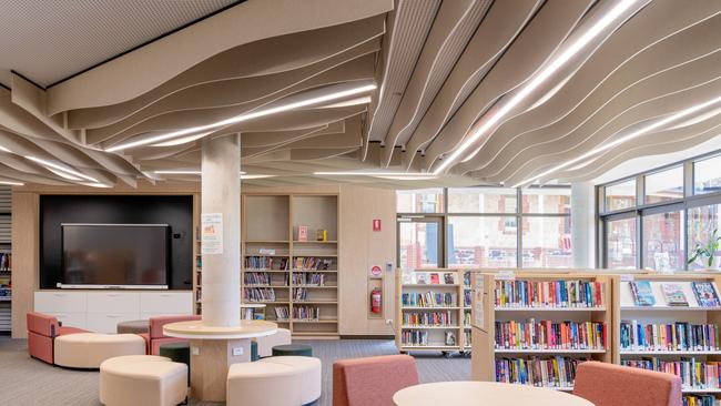 The library in the new building at St John’s Grammar. Picture: Supplied.