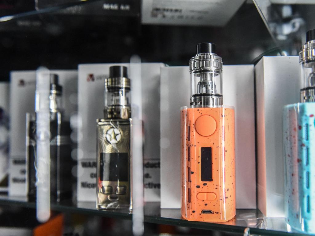 Vaping products displayed in a store in New York. Picture: Stephanie Keith/Getty Images North America/AFP