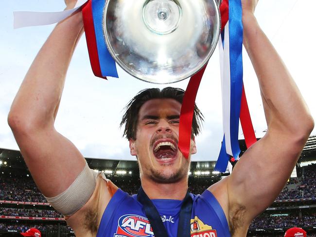 Boyd celebrates Western Bulldogs’ 2016 premiership victory.