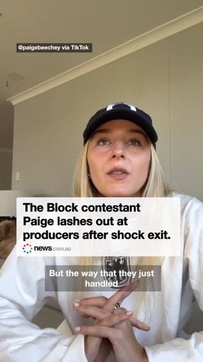 The Block contestant Paige lashes out at producers after shock exit