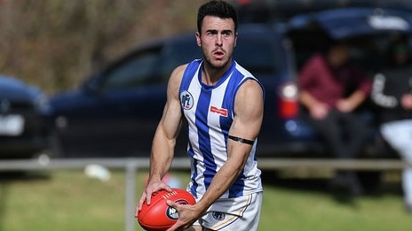 Jack Bianchin in action for Macleod in the Northern Football League (NFL). Picture: Nathan William Media