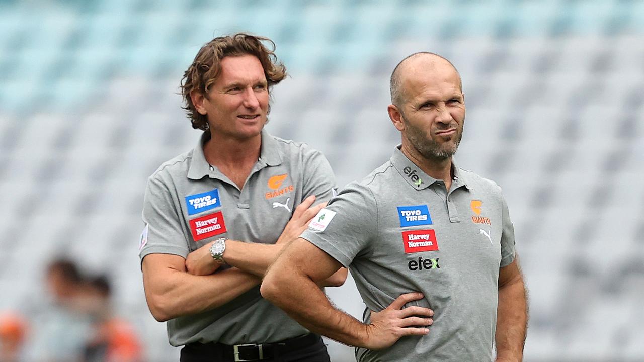 James Hird and Mark McVeigh have joined forces at GWS. Picture: Phil Hillyard