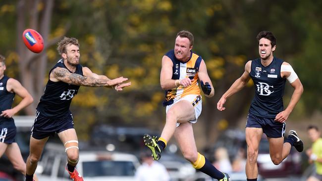 Scott Meyer playing for Beaconsfield in 2016 when he won the league best and fairest. Picture: Jason Sammon