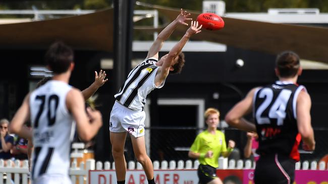 QAFL Colts Morningside Panthers v Sherwood Magpies. Saturday April 29, 2023. Picture, John Gass