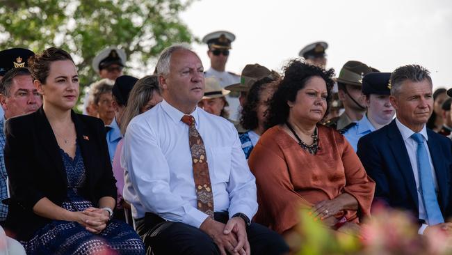 Lia Finocchiaro, Steven Edgington, Senator Malarndirri McCarthy and Assistant Minister for Defence Matt Thistlethwaite. Picture: Pema Tamang Pakhrin