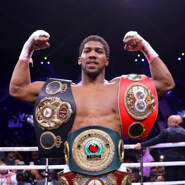 Heavyweight star Anthony Joshua would be a huge drawcard in Australia. Picture: Richard Heathcote/Getty Images