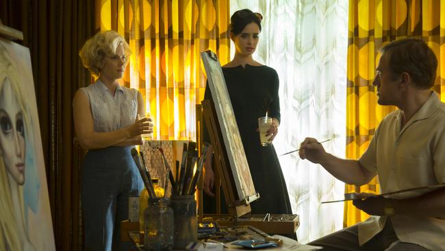 Amy Adams, Krysten Ritter and Christoph Waltz in the movie Big Eyes. Picture: Village Roadshow