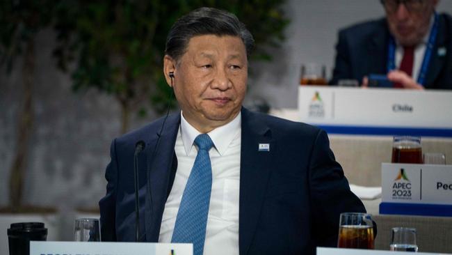 China’s President Xi Jinping during the Asia-Pacific Economic Co-operation Leaders' Informal Dialogue with Guests in San Francisco on Thursday US time. Picture: Getty Images via AFP