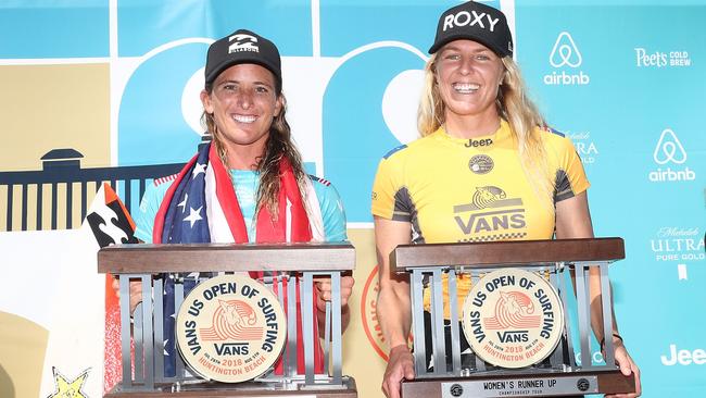 Steph Gilmore was very happy with her second placing at Huntington Beach.