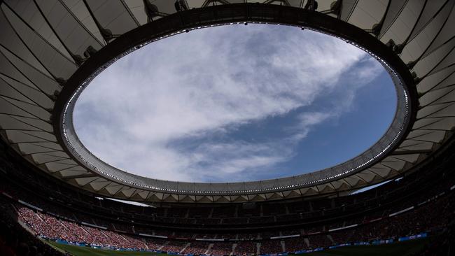 Part of the world record women’s match crowd of 60,739 at the Atletico Madrid and Barcelona clash. Picture: Gabriel Bouys/AFP