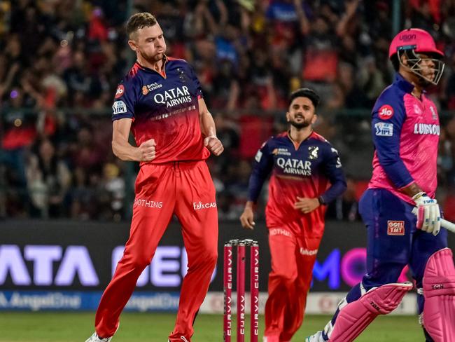Royal Challengers Bengaluru's Josh Hazlewood (L) has been in fine form. Picture: AFP