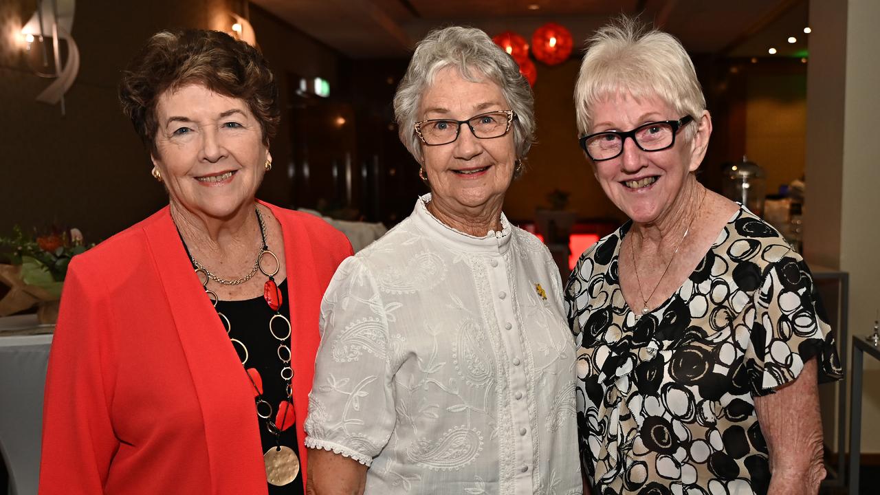 Jan OÃ¢â&#130;¬â&#132;¢Donnell, Claire Manning and Avryl MacKenzie at the 2023 Cairns Regional CouncilÃ¢â&#130;¬â&#132;¢s Australia Day Awards Ceremony. Picture Emily Barker.