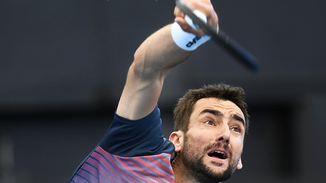 Marin Cilic stands between Thanasi Kokkinakis and the Adelaide International singles final. Picture: Getty Images