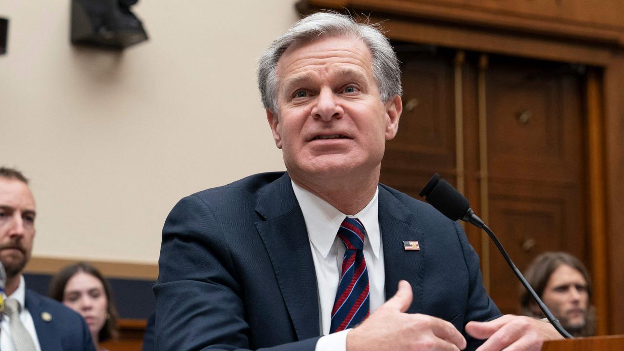 FBI director Christopher Wray appears before the House Judiciary Committee in Washington, DC, on July 24, 2024. (Photo by Chris Kleponis / AFP)