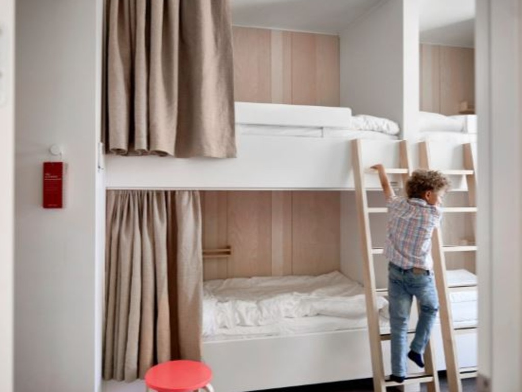 Kids will love the bunk bed rooms. Picture: IKEA Hotell