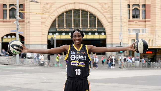 Basketball rising star Ezi Magbegor has signed with the Melbourne Boomers. Picture: Lawrence Pinder