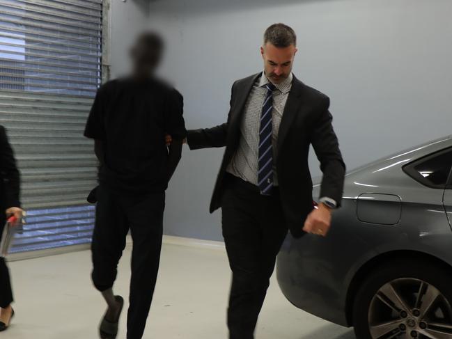 Task Force Magnus detectives arrested two men — Chom and Deng — on Monday following an ongoing investigation into the fatal shooting of Alen Moradian in Bondi Junction earlier this year. Picture: NSW Police