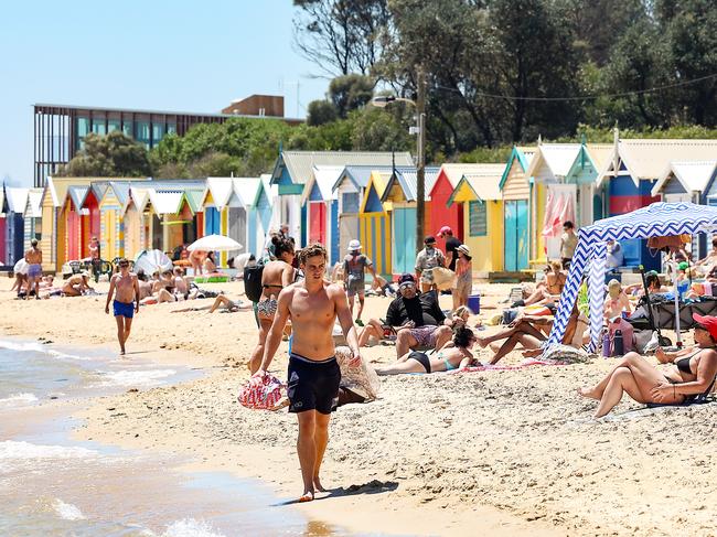 Melbourne’s temperature is expected to climb to 41 degrees. Picture: David Crosling