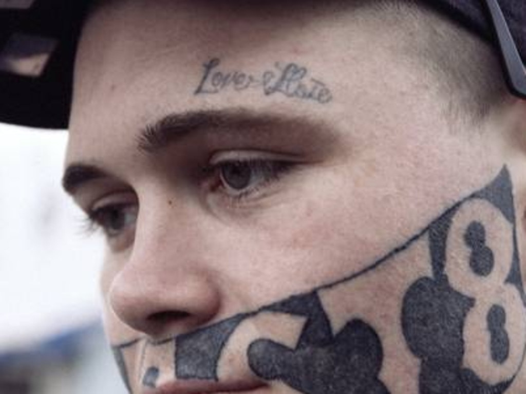 Man with the face tattoo: 'Devast8' back in court, admits assault on pregnant woman