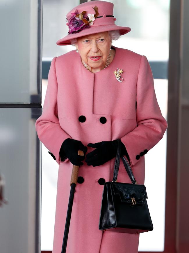 The Queen has been seen using a stick. Picture: Max Mumby/Indigo/Getty Images.