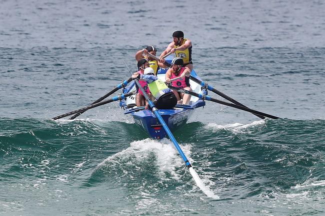 Clifton Beach Surf Life Saving Club boat. Tasmanian Surf League Carnival at Clifton Beach. Picture: NIKKI DAVIS-JONES