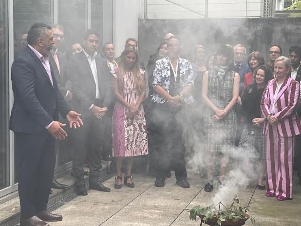 Australia’s First Nations People Ambassador, Justin Mohamed, in Geneva. Picture: Supplied