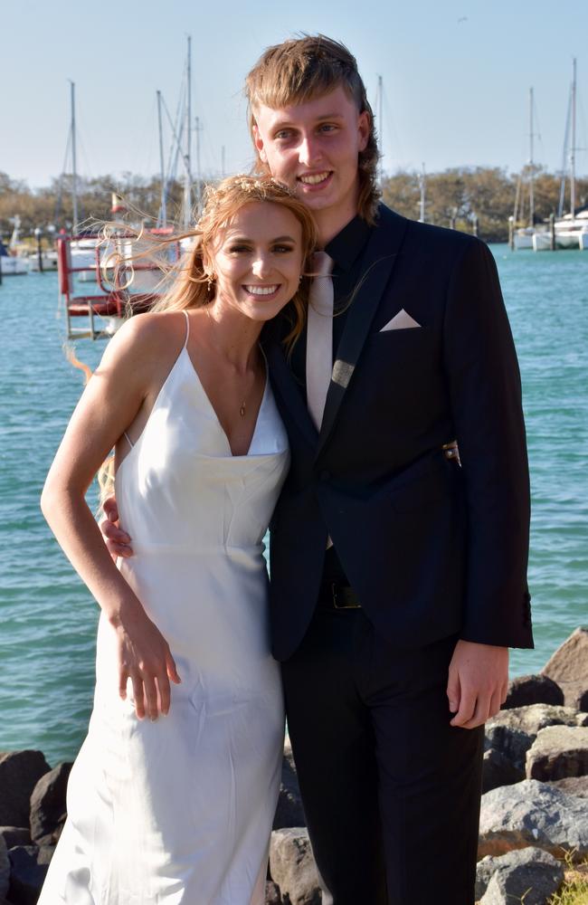 Suncoast Christian College students and parents gather at La Balsa Park for photos ahead of the formal at The Events Centre, Caloundra.