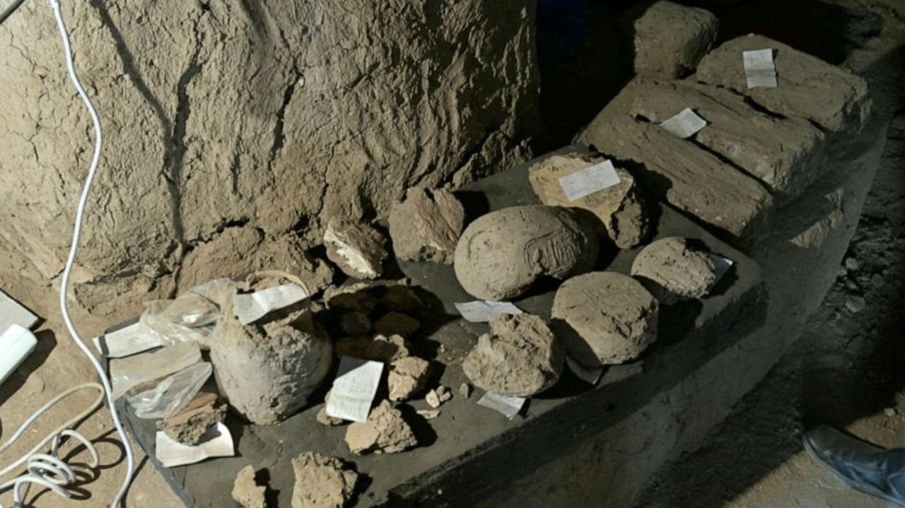 Archaeological discoveries are seen in Luxor, Egypt. Picture: Zahi Hawass Centre For Egyptology via Reuters