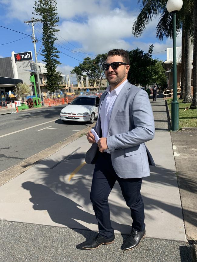 Vito Sebastian Morello exits Proserpine Magistrates Court after receiving his sentence for assaulting a police officer. Picture: Kirra Grimes