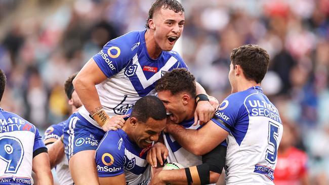 The Bulldogs didn’t have too much to cheer this season. Picture: Mark Kolbe/Getty Images