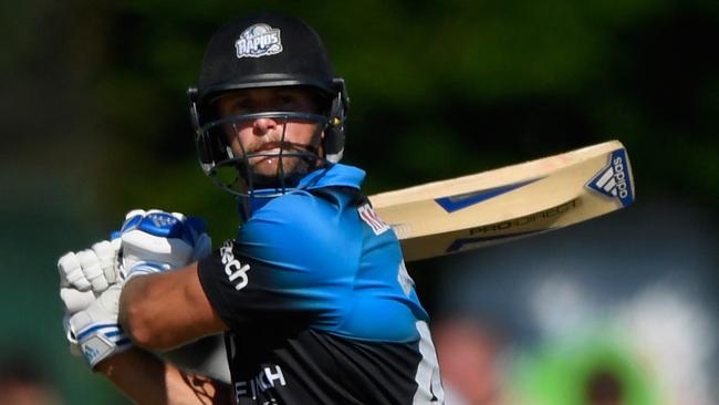 Worcestershire batsman Ross Whiteley hit six sixes in one Karl Carver over.