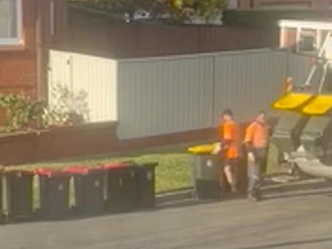 A resident in Sydney's southwest has filmed Canterbury-Bankstown Council garbage workers emptying recycling and general waste bins into the same truck. Source: Pia Coyle via The Sydney Morning Herald