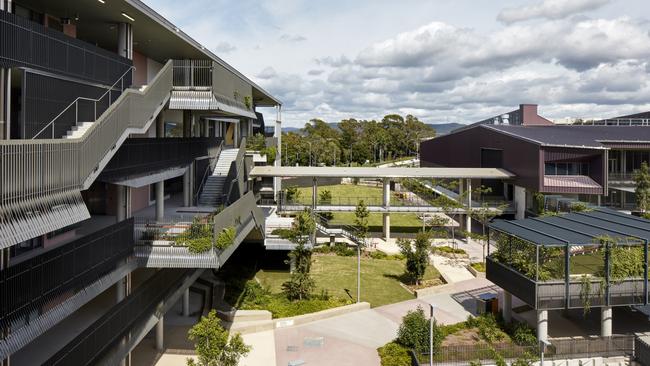 Brisbane South State Secondary College went up to boost learning space. Picture: Christopher Frederick Jones.