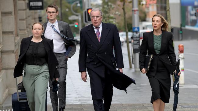 Senator Linda Reynolds’ legal team arriving at the WA Supreme Court. Picture: NewsWire / Sharon Smith