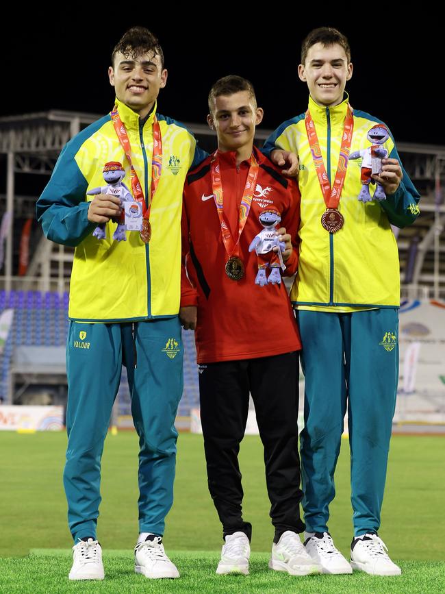 Ori Drabkin with his silver and Jackson Love with his bronze.