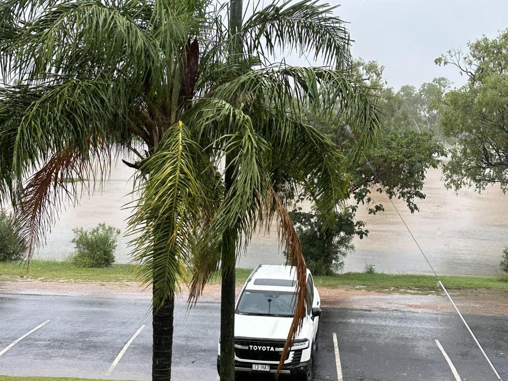 Facebook user Madonna Ede shared this photo of flooding at her gym in Clermont in the Isaac region, January 13, 2023.