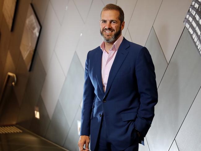 Daniel Grollo, head of Grocon, at the company's headquarters in Melbourne. Picture: Stuart McEvoy for The Australian.