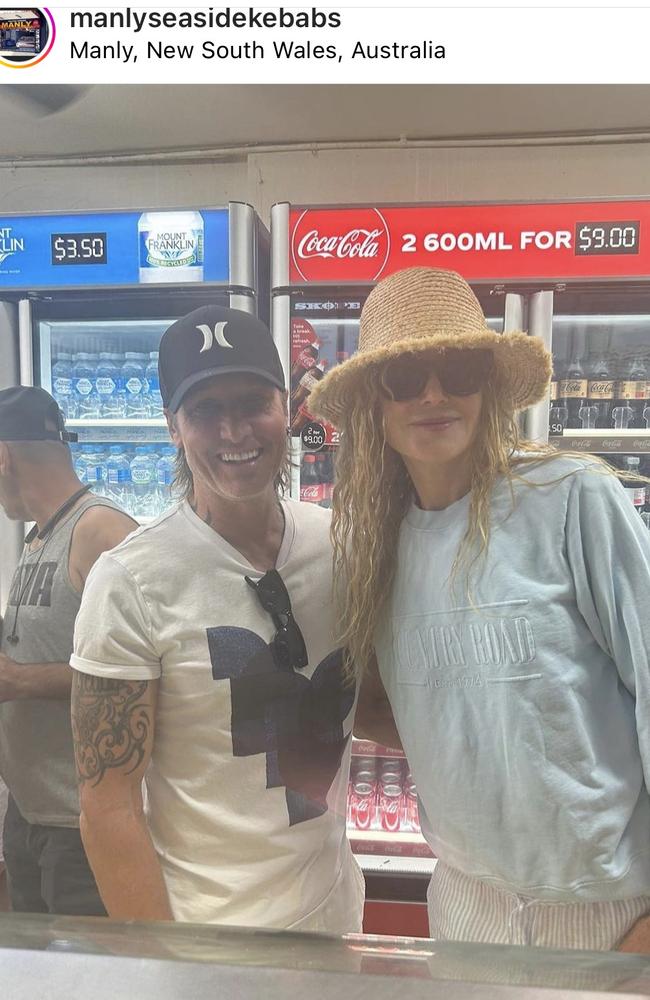 Keith Urban and Nicole Kidman enjoyed a day seaside at Manly before grabbing lunch at Manly Seaside Kebabs.