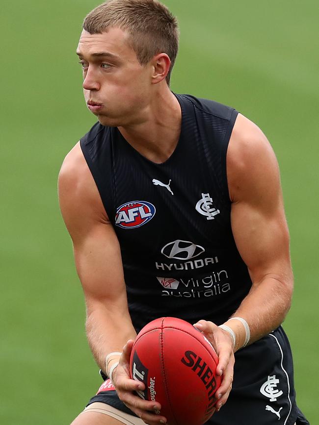 Patrick Cripps is hoping to lead the Blues up the ladder.