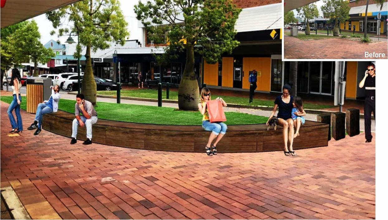 REVAMP: Council want feedback on this proposed revamp of the CBD. Picture: Gladstone Regional Council